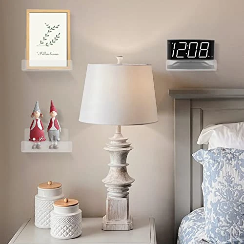 Douildhaiy 3 Pack Acrylic Small Floating Shelf For Wall Storage,4'' Clear Mini Adhesive Shelf For Living Room,Bathroom,Bedroom (Adhesive&Drilling) - Image 4