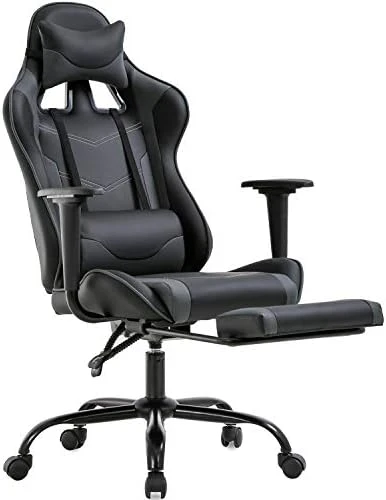 Gaming Chair With Footrest, Ergonomic Office Chair, Adjustable Swivel Leather Desk Chair, Reclining High Back Computer Chair With Lumbar Support And Headrest, Racing Style Video Gamer Chair - Image 7