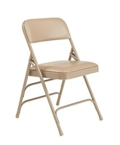 NPS 1300 Series Premium Vinyl Upholstered Triple Brace Double Hinge Folding Chair