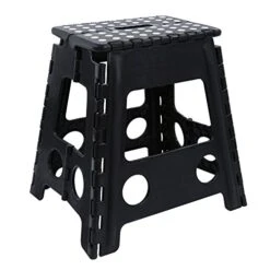 Maddott Super Strong Folding Step Stool,11x8.5x15inch, Holds Up To 250 Lb, Black