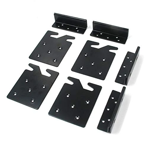 MY MIRONEY Set Of 4 Bed Frame Bed Post Double Hook Slot Bracket 3.39" X 4.21" Bed Rail Hooks Plates Bed Accessories