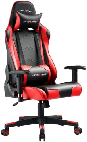 GTRACING Gaming Chair Racing Office Computer Ergonomic Video Game Chair Backrest And Seat Height Adjustable Swivel Recliner With Headrest And Lumbar Pillow Esports Chair,Black - Image 10