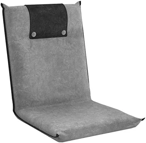 BonVIVO III Floor Chair With Back Support - Floor Gaming Chair, Padded Folding Sofa Chair, Folds Half, Adjustable Meditation Chair, Portable Floor Seat For Adults And Kids, Folds Half - Blue & Beige - Image 7