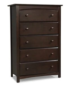 Storkcraft Kenton 5 Drawer Dresser (Espresso) – Dresser For Kids Bedroom, Nursery Dresser Organizer, Chest Of Drawers For Bedroom With 5 Drawers, Universal Design For Children’s Bedroom
