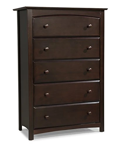 Storkcraft Kenton 5 Drawer Dresser (Espresso) – Dresser For Kids Bedroom, Nursery Dresser Organizer, Chest Of Drawers For Bedroom With 5 Drawers, Universal Design For Children’s Bedroom
