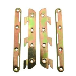JCBIZ 4pcs Hardware Bed Hinge Connector 8" Bed Rail Brackets For Bed Frame Bed Rail Headboards Footboards