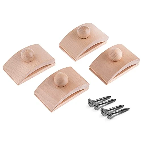 Classy Clamps Wooden Quilt Wall Hangers โ 8 Large Clips (Light & Dark) And Screws For Wall Hangings - Tapestry Hangers/Quilt Hangers For Wall Hangings - Quilt Clips/Wall Clips For Hanging/Quilt Rack - Image 2