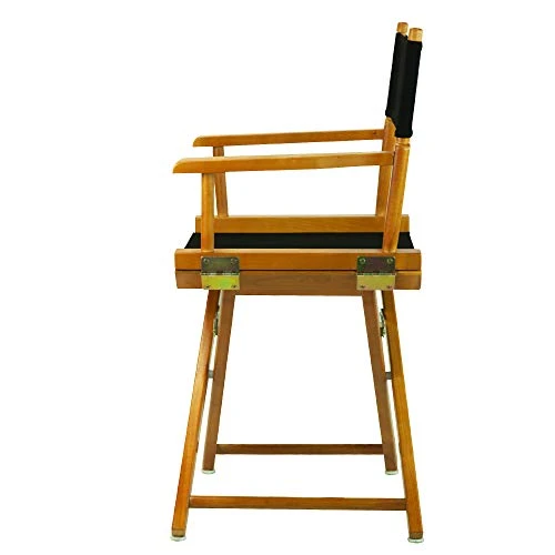 Casual Home 18" Director's Chair Honey Oak Frame With Black Canvas - Image 4