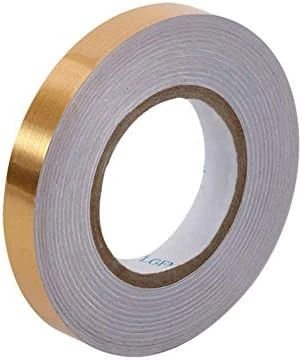 Gold Metalized Polyester Mylar Film Tape With Acrylic Adhesive, 1 In X 55 Yds. Vibrant Mirror Like Finish, Gold Decor Tape For Detailing Accent Wall, Cabinet (For Smooth And Dry Surface Only)) - Image 10