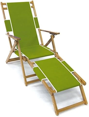 Frankford Umbrellas Heavy Duty Commercial Grade Oak Wooden Beach Chair Folding Wood Chaise Lounger - Image 15