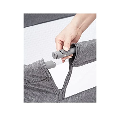 Pamo Babe Bedside Bassinet For Baby Crib Quick One-Hand Folding Bedside Sleeper 4 Adjustable Heights Co-Sleeper - Image 4