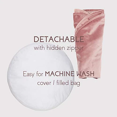 YIUOR Velvet Pouf For Nursery Floor Cushion Soft Round Throw Pillow Baby Room Seat Mattress Bean Bag Chair For Reading Nook - Image 4