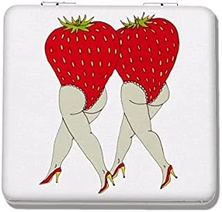 Vanity Mirror Strawberry Woman Design Shatterproof Pocket Mirror Unique Double Sided Magnifying Portable Compact Mirror Square Makeup Vanity Mirror For Women And Girls - Image 9
