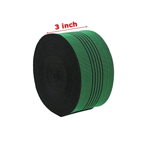 Skyehomo 3" Wide Sofa Elastic Webbing Stretch Latex Band Furniture Elasbelt Chair Couch Material Replacement Stretchy Spring Alternative Furniture Repair DIY Upholstery Modification Elasbelt,40FT Long - Image 2
