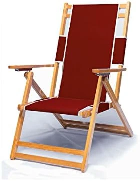 Frankford Umbrellas Heavy Duty Commercial Grade Oak Wooden Beach Chair Folding Wood Chaise Lounger - Image 13