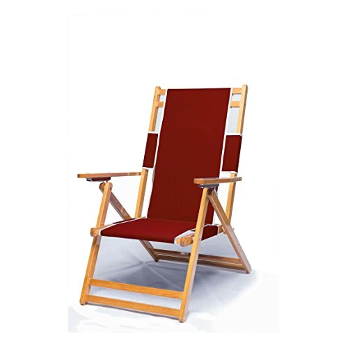 Frankford Umbrellas Heavy Duty Commercial Grade Oak Wooden Beach Chair Folding Wood Chaise Lounger