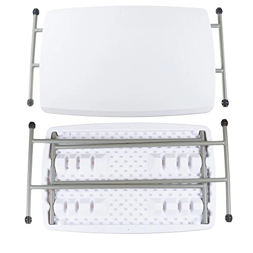 Lavish Home 75-TAB1000 Foldable Table And TV Tray By Everyday Home, 30 X 20 X 28 (for Laptops), 19" (Height), White - Image 2