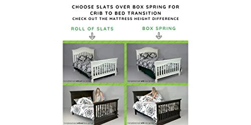 Full-Size Conversion Kit Bed Rails Compatible With Oxford Baby, Soho Baby, Ozlo Baby & Avalon Baby Cribs | See Description For List Of Compatible Cribs (Brushed Grey) - Image 3