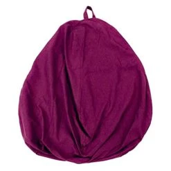 Bean Bag Chair Cover For Kids And Adults, Sturdy Zipper Beanbag Case, Sack Bean Bag, Zipper Storage Beanbag (No Filler) For Organizing Children Plush Toys Lazy Sofa Chairs (Purple, S)