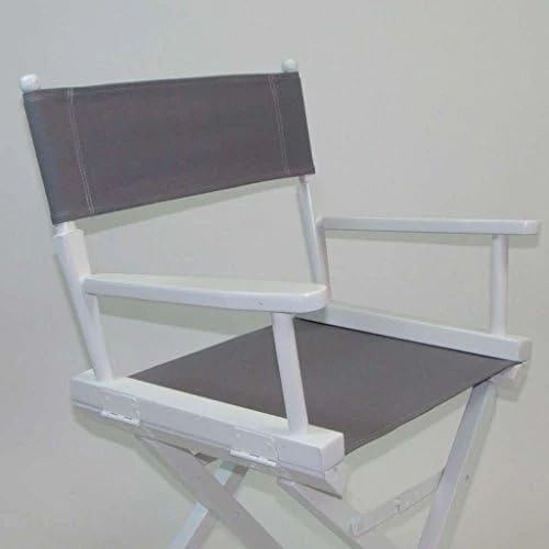 Gold Medal Contemporary 18" Table Height White Frame Directors Chair - Pink - Image 6