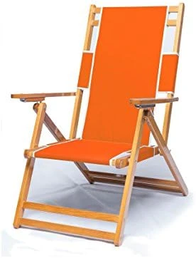 Frankford Umbrellas Heavy Duty Commercial Grade Oak Wooden Beach Chair Folding Wood Chaise Lounger - Image 11