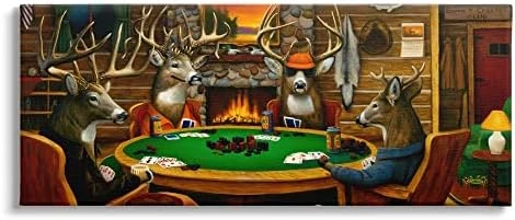 Stupell Industries Deer Animals Playing Poker Table Cabin Lodge, Design By Leo Stans - Image 7