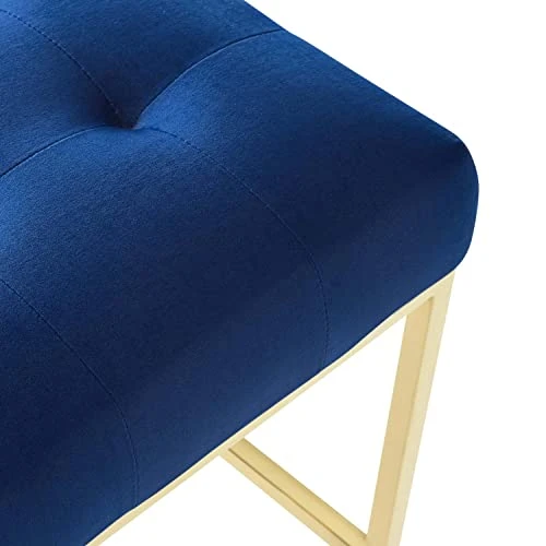 Modway Privy Gold Stainless Steel Performance Velvet Counter Stool, Navy - Image 5