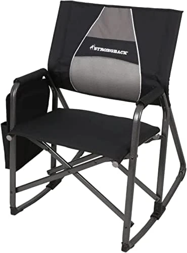 STRONGBACK Director With Innovative Lumbar Back Support Heavy Duty Camping Chair With Side Table - Image 9
