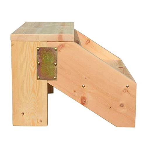 DINGZZ Step Stool Tier Wood Ladder, Design With Ladder, Stool And Storage Shelf, Multifunction Pine Wood Foldable - Image 6