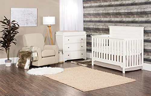 Child Craft Farmhouse Flat Top 4-in-1 Convertible Crib (Brushed Cotton) - Image 5