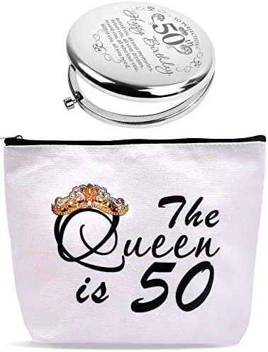 50th Birthday Gifts For Women,50th Birthday Gift Ideas,50 Year Old Birthday Gifts For Women,Turning 50 Gifts For Women,Gifts For 50th Birthday For Women,50th Birthday Gifts,50th Birthday Makeup Bag - Image 6