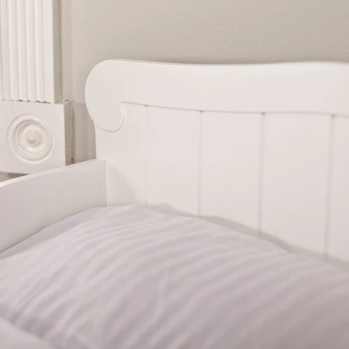 KidKraft Nantucket Wooden Toddler Bed With Wainscoting Detail And High Side Rails - White, Gift For Ages 15 Mo+ - Image 3