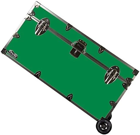 C&N Footlockers College Dorm Room & Summer Camp Lockable Trunk Footlocker With Wheels - Undergrad Trunk Available In 20 Colors - Large: 32 X 18 X 16.5 Inches (Royal Blue) - Image 11