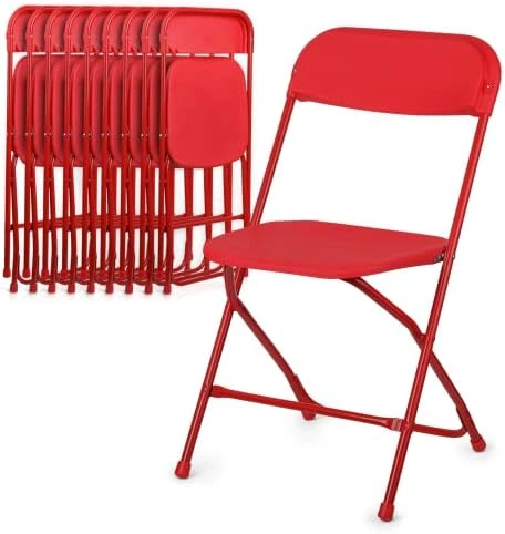 Magshion Plastic Folding Chair Set Of 10 Comfortable Outdoor Indoor Event Chair Lightweight Folding Chair 250LB Capacity White - Image 7
