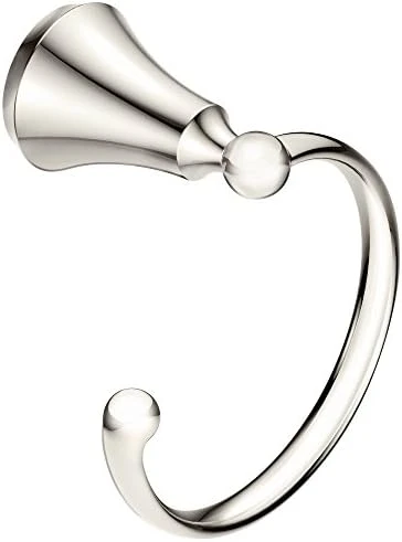 Moen CSI YB5286BN Wynford Bathroom Hand -Towel Ring, 5.43 X 3.90 X 5.43 Inches, Brushed Nickel - Image 5