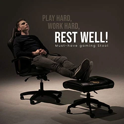 NEO CHAIR Licensed Marvel Multi-Use Stool W/Wheel : Video Game Stool Gaming Chair Stool Footstool Simple Chair Footrest Meeting Chair Swivel Height Adjustable (Iron Man Black) - Image 5