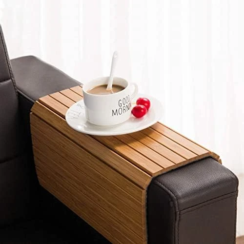 GEHE Couch Arm Table Flexible/Foldable Sofa Arm Tray Table Perfect For Drink Snacks Great Arm Tray For Couch Armrest Tray - Image 7