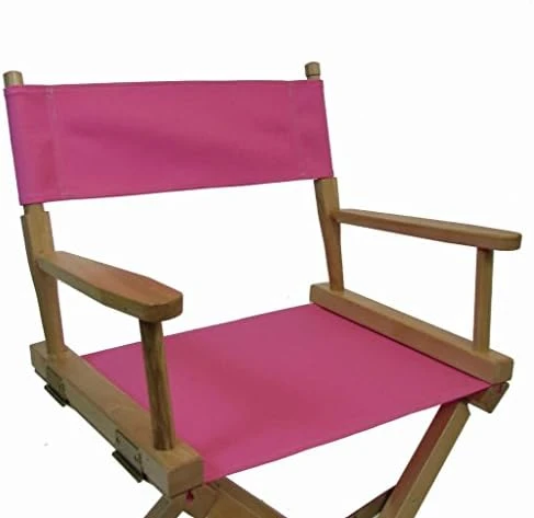 Gold Medal 18"" Table Height Contemporary Natural Frame Directors Chair - Natural - Image 12