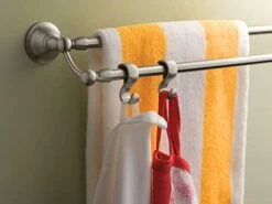 Moen DN6886BN Sage Single Post Bathroom Hand -Towel Ring, Spot Resist Brushed Nickel