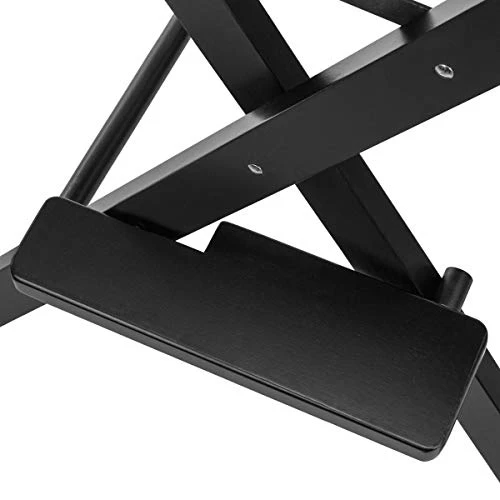 CLAR DC-30 Directors Chair 30" Height Lightweight Foldable Portable Black Wood Frame With Footrest - For Home Or Commercial Use - Makeup Artist Chair - Film Directing Or YouTube (Black) - Image 7