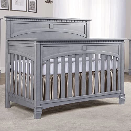 Evolur Santa Fe 5-in-1 Convertible Crib, Storm Grey - Image 3