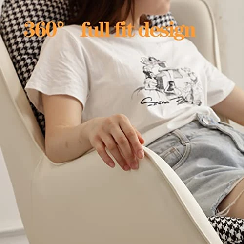 Nursery Rocking Chairs Glider Rocker Chair With Lumbar Pillow And Ottoman,Accent Glider Chair For Living Room,Modern Indoor Baby Nursing Glider Rocker Chair Comfy Nursing Armchair ( Color : White ) - Image 3