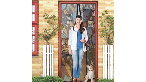 Total Vision Butterfly Pattern - Quick Install Mesh Magnetic Screen 40β X 85.5β - Helps Keep Bugs & Insects Out - Perfect For Single Doors Leading To Your Porch Or Patio - Folds For Easy Storage - Image 3