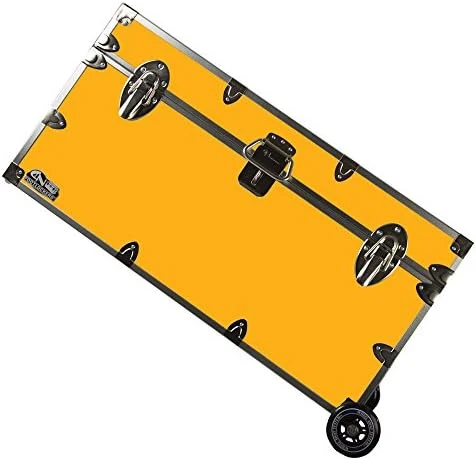 C&N Footlockers College Dorm Room & Summer Camp Lockable Trunk Footlocker With Wheels - Undergrad Trunk Available In 20 Colors - Large: 32 X 18 X 16.5 Inches (Royal Blue) - Image 8