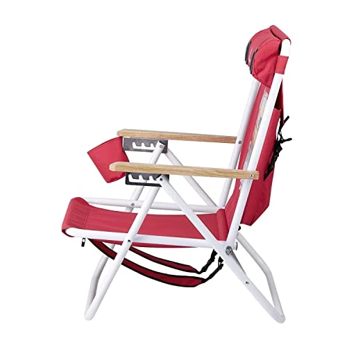 Margaritaville Folding Chair With Wireless Speakers, Beach Chair With Waterproof Wireless Speakers, 5 Hour Playback Time, 20 Foot Bluetooth Range, Cup Holder, Backpack, Padded Head And Neck Rest - Image 4