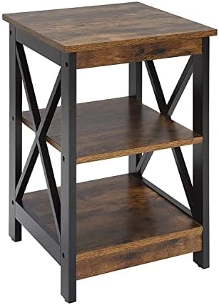Convenience Concepts Oxford End Table With Shelves, Coral - Image 6