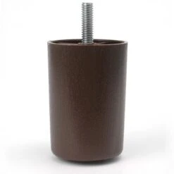 Leg Daddy 3" Brown Round HDPE Plastic Sofa Leg, Set Of 4