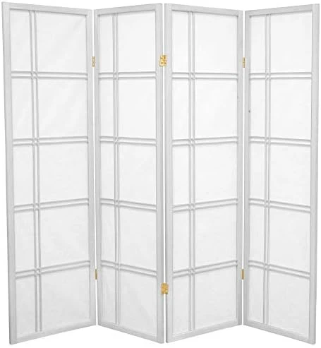 Oriental Furniture 5 Ft. Tall Double Cross Shoji Screen - Honey - 6 Panels - Image 7