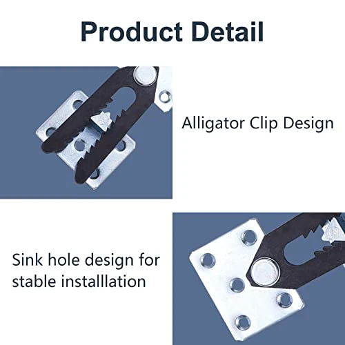 INCREWAY 4 Pieces Sofa Couch Sectional Furniture Connector Joint Snap Alligator Clip With Screws And 8Pcs Furniture Pads - Image 4