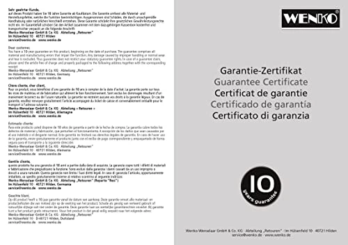 WENKO Bosio Black Glass Wall Shelf Matt Stainless Steel - Bathroom Shelf, Rustproof Stainless Steel, 46.5 X 5.5 X 13.5 Cm, Matt - Image 5